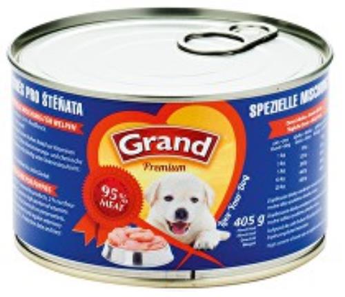 GRAND konz. šteňa špeciálna mas. zmes 405g + Množstevná zľava