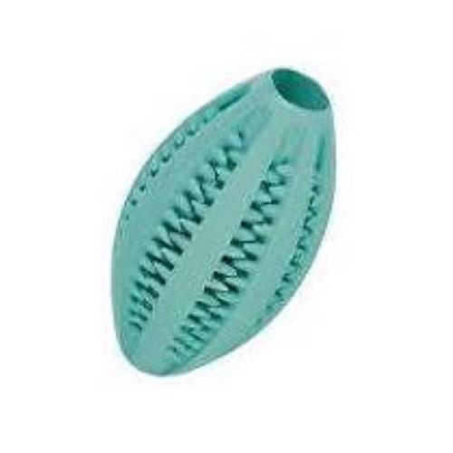 Dentafun Hračka pre psov Rugby lopta s mätou Zelená 11cm TR