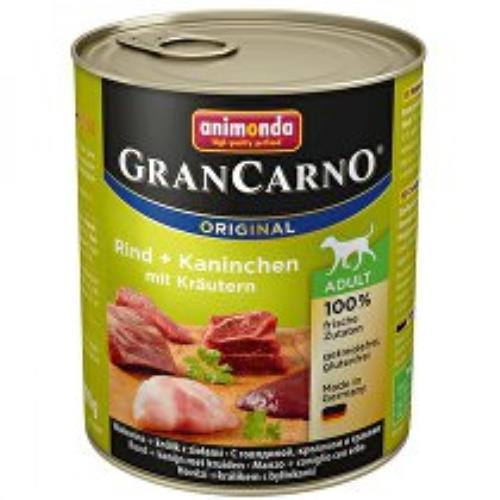 Animonda GRANCARNO cons. Dospelý králik/bylinky 800g + Množstevná zľava