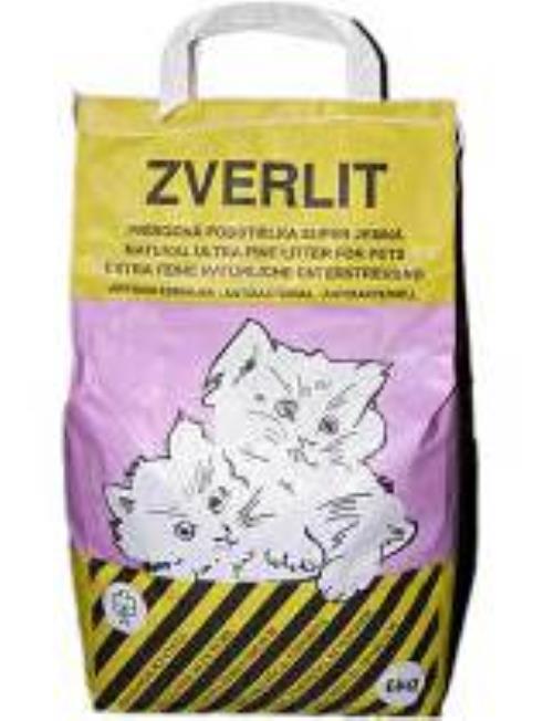 ZVERLIT ružové super mäkké stelivo pre mačky 6 kg