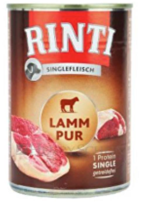 Rinti Dog konzerva Sensible PUR jahňacie 400g + Množstevná zľava