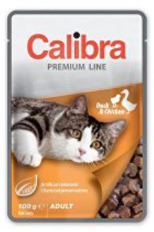 Calibra kapsička pre mačky Premium Adult Duck & Chicken 100g