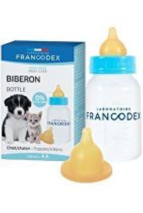 Francodex Fľaša na kŕmenie šteniat a mačiatok 120 ml