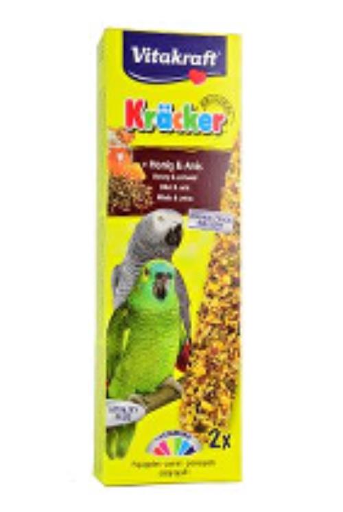 Vitakraft Bird Kräcker papagáj africký medová palica 2ks