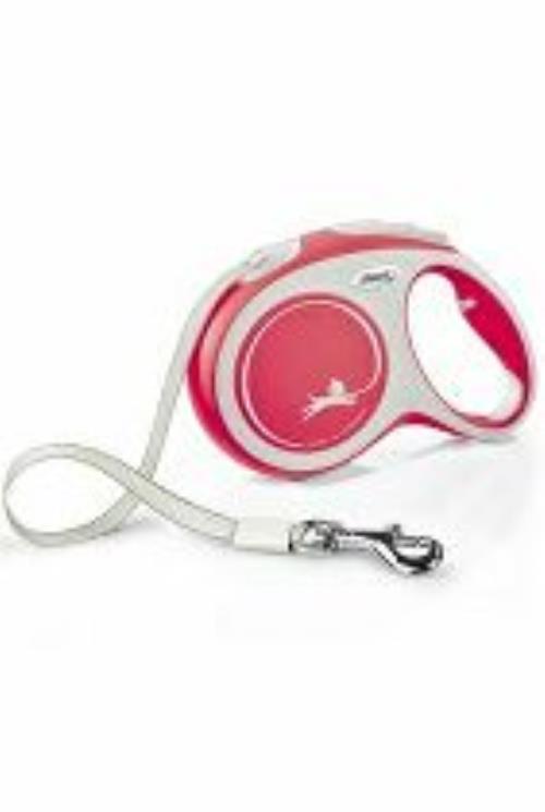 Vodítko FLEXI Comfort L opasok 8m/50kg červená NEW