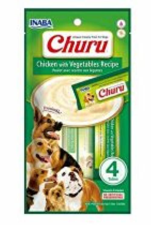 Churu Dog Kuracie mäso so zeleninou 4x14g