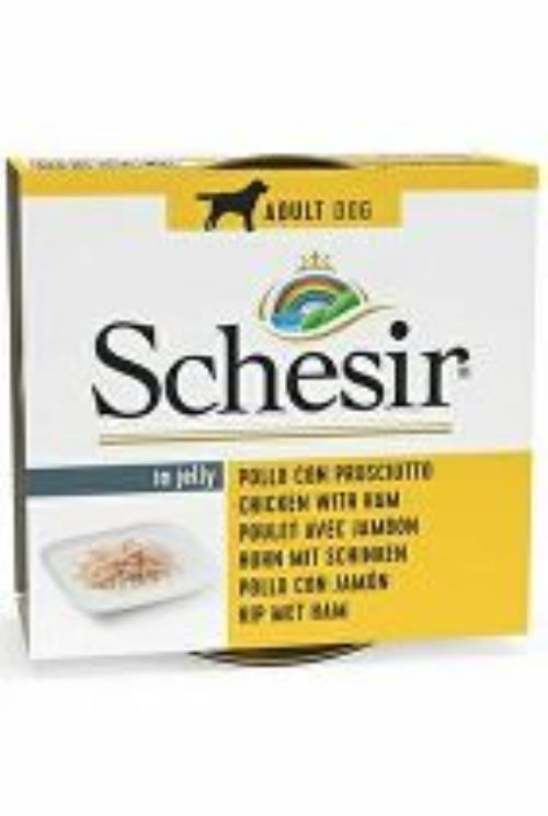 Schesir Dog Cons. Kuracie/šunka pre dospelých 150G + Množstevná zľava