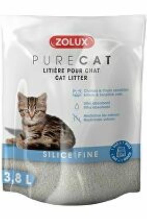 Podstielka PURECAT jemný oxid kremičitý 3,8l Zolux