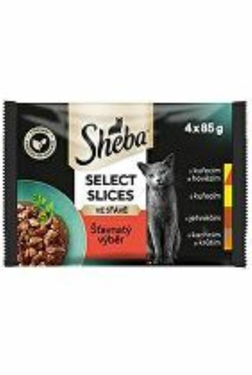Sheba vrecko Šťavnatý výber v džúse 4x85g