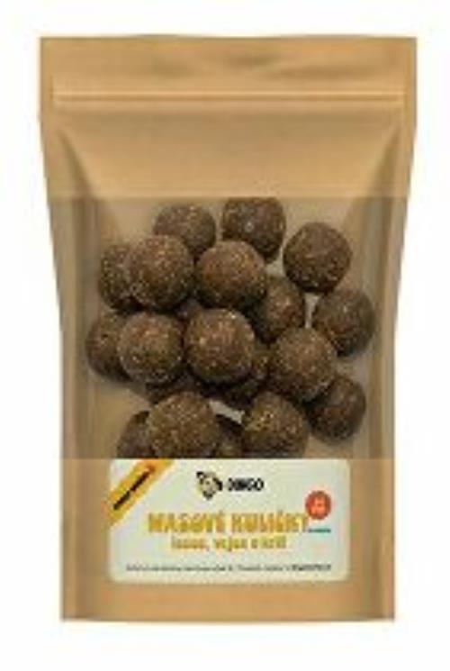 DINGO mäsové guľôčky z lososa, vajec a krilu 24mm/150g