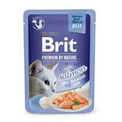 Brit Premium Cat D filé v želé s lososom 85g