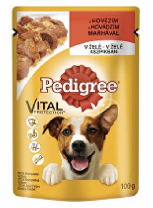 Pedigree kapsička Adult hovädzie + jahňacie v želé 100g + Množstevná zľava