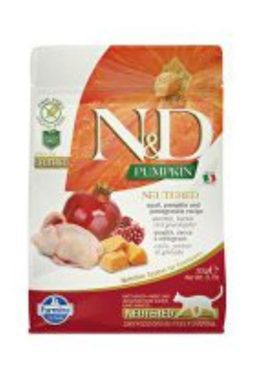 N&D Pumpkin CAT Neutered Quail & Pomegranate 300g