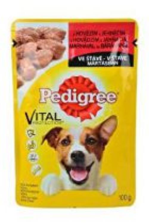 Pedigree kapsička Adult hovädzie + jahňacie v želé 100g + Množstevná zľava