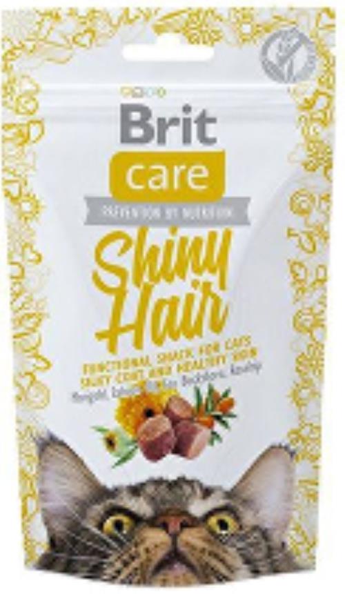Brit Care Cat Snack Shiny Hair 50g + Množstevná zľava