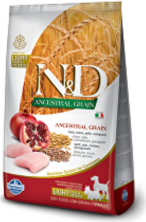 N&D LG DOG Light Mini Chicken & Pomegr 2,5kg