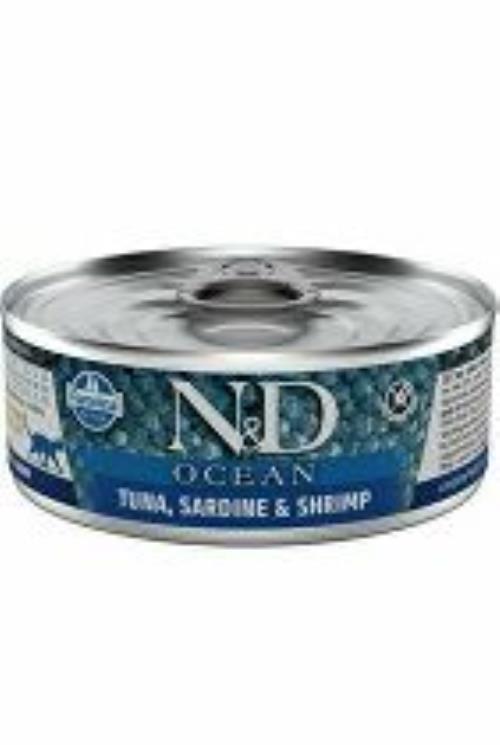 N&D CAT OCEAN Adult Tuniak a sardinky a krevety 70g + Množstevná zľava