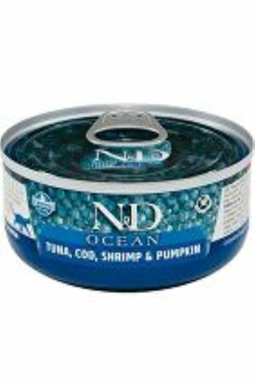 N&D CAT OCEAN Adult Tuniak a treska a krevety a tekvica 70g + Množstevná zľava