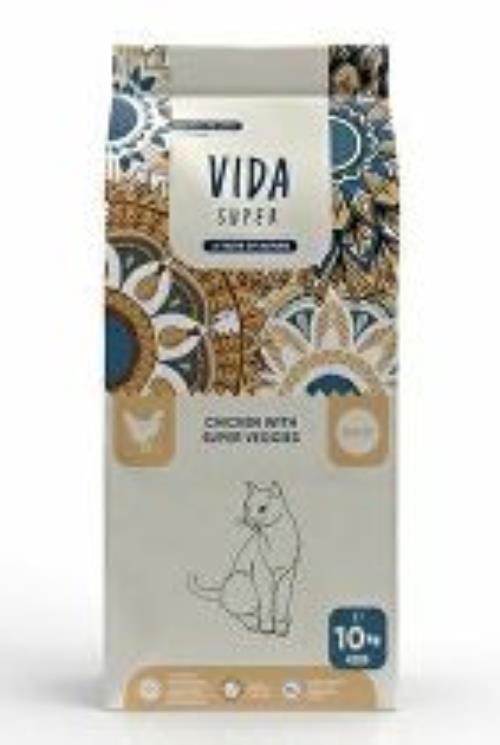 Kraftia VIDA SUPER CAT Adult Ster.Chicken&Veggies 10kg