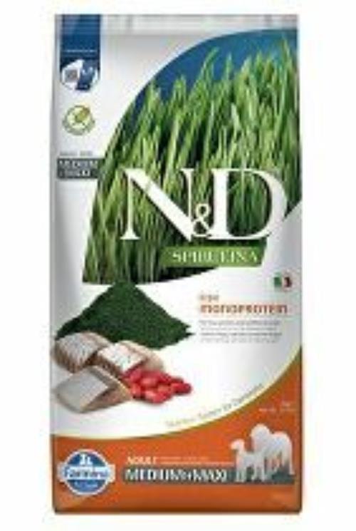 N&D SPIRULINA DOG Adult M/L Herring & Wolfberry 7kg