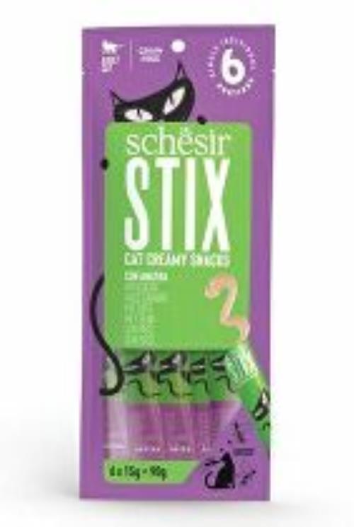 Schesir Cat treat Stix Liquid Snack duck 6x15g + Množstevná zľava