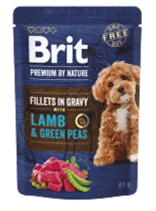 Brit Premium Dog Fillets Gravy Lamb&Green Peas 85g