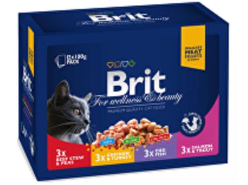 Brit Premium Cat Pocket Family Plate 1200g (12x100g)