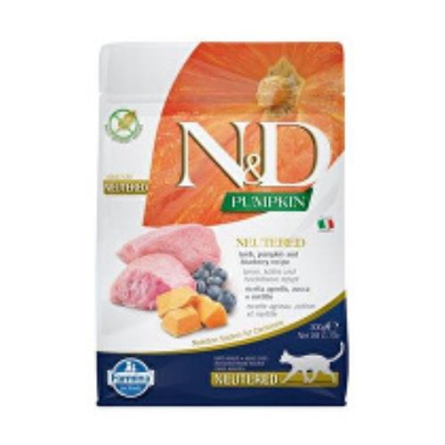 N&D Pumpkin CAT Neutered Lamb & Blueberry 300g