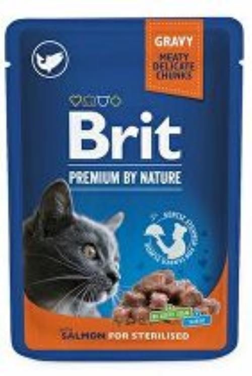 Brit Premium Cat vrecko Salmon for Sterilised 100g + Množstevná zľava