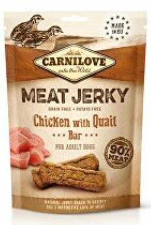 Carnilove Dog Jerky Quail&Chicken Bar 100g + Množstevná zľava