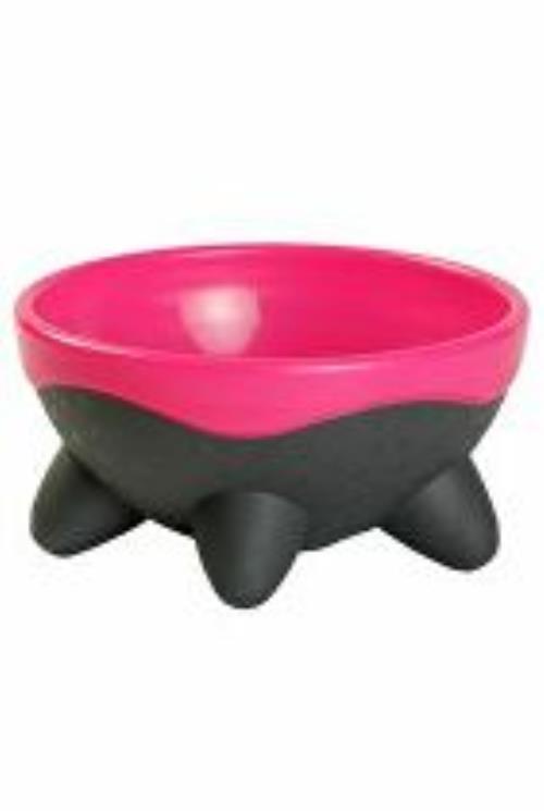 Plastová miska pre psov UFO 750ml ružová KW
