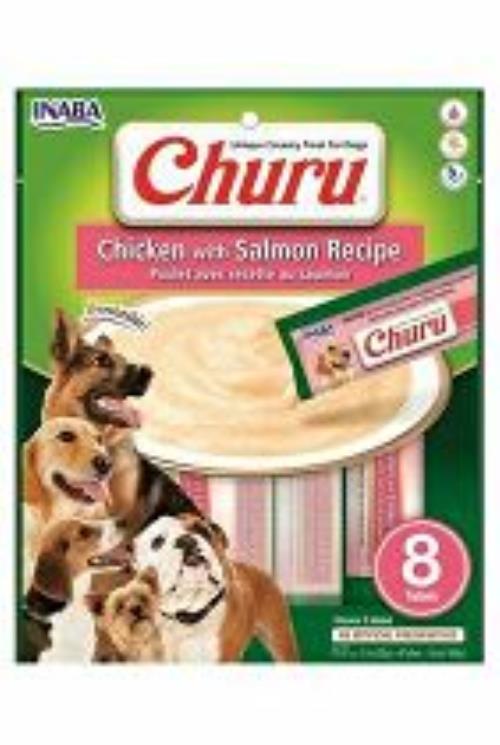 Churu Dog Kuracie mäso s lososom 8x20g