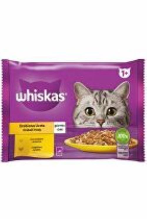 Kapsuly Whiskas. Hydinové jadrá v želé 4x85g + Množstevná zľava