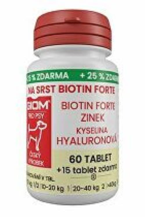 Giom S dog Na srsť Biotín FORTE 60 tbl+25% zadarmo