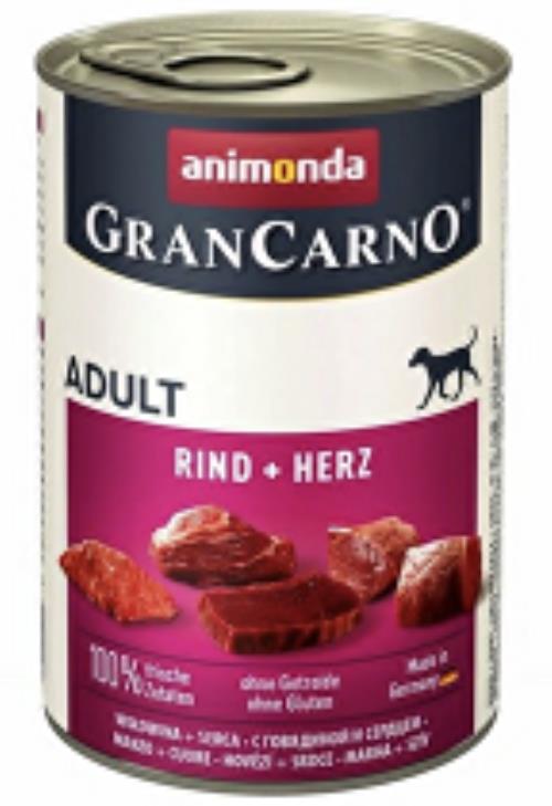 Animonda dog GRANCARNO cons. ADULT srdce 400g + Množstevná zľava