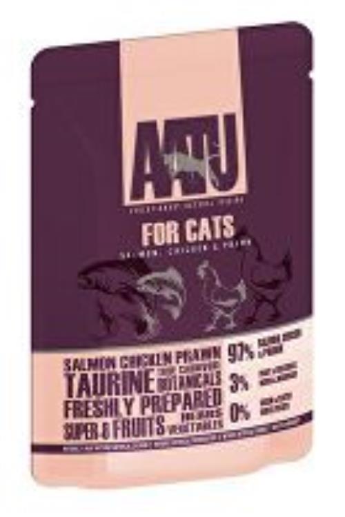 AATU Cat Salmon n Chicken n Prawn kaps. 85g + Množstevná zľava