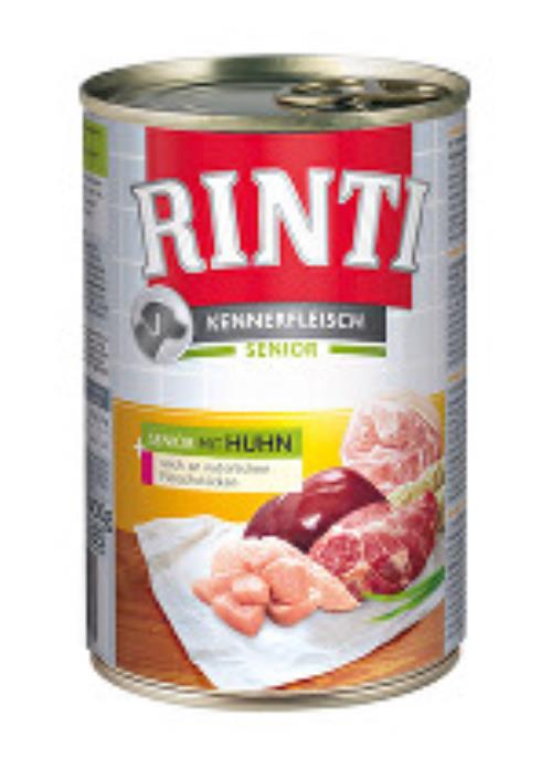 Rinti Dog Senior kuracia konzerva 400g + Množstevná zľava