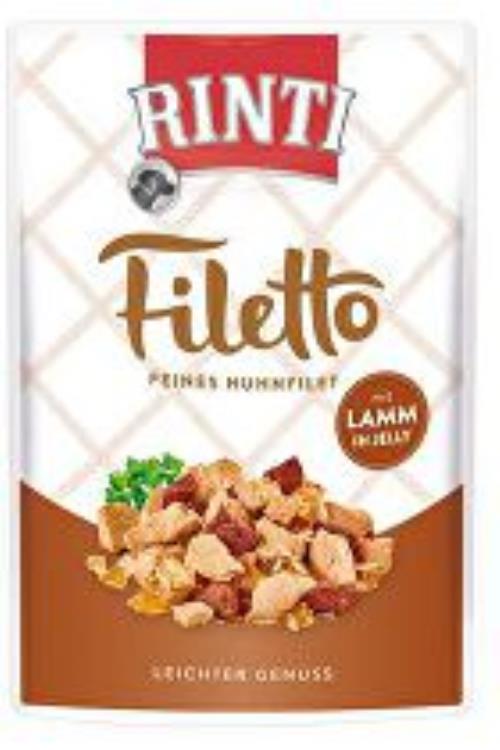Rinti Dog pocket Filetto kuracie + jahňacie v želé 100g + Množstevná zľava