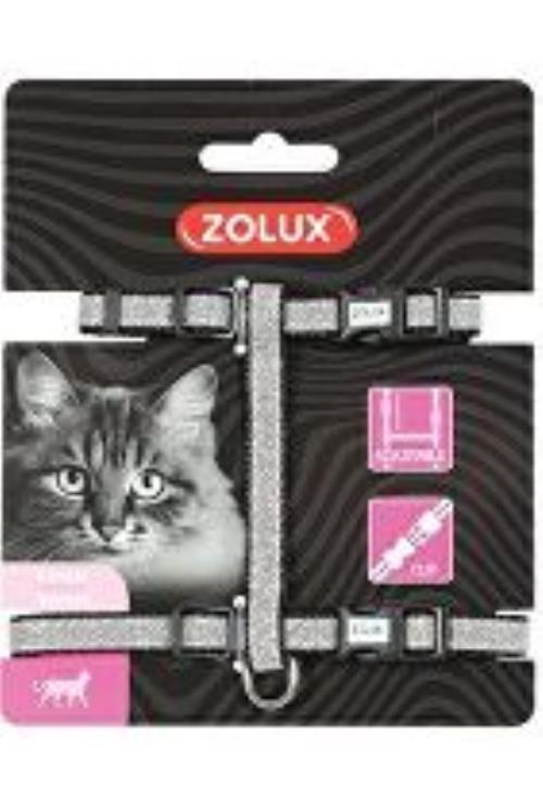 Postroj pre mačky SHINY nylon čierny Zolux