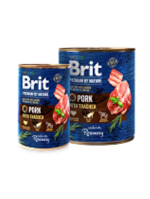 Brit Premium Dog by Nature konz Pork & Trachea 800g + Množstevná zľava