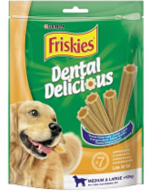 Friskies pochúťka pre psov DentalDelicious Med.&Large 200g + Množstevná zľava