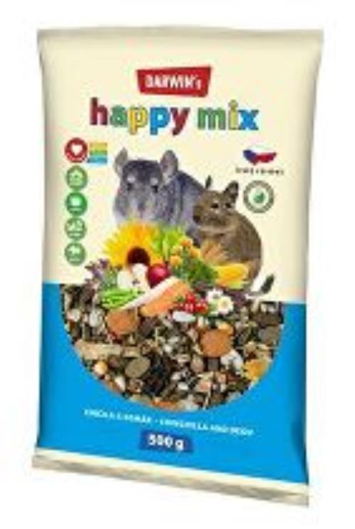 Darwin's Chinchilla & Donkey Happy mix 500g NOVINKA
