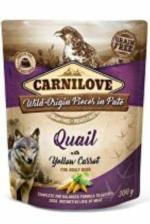 Carnilove Dog Pouch Paté Quail & Yellow Carrot 300g + Množstevná zľava