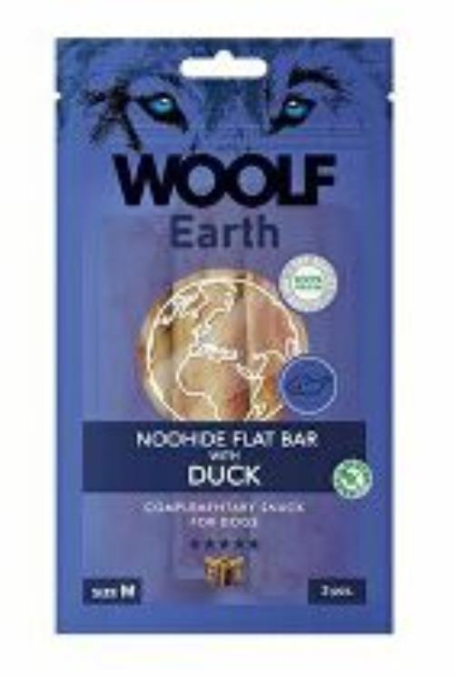 Woolf pochúťka Earth NOOHIDE M Duck 90g + Množstevná zľava
