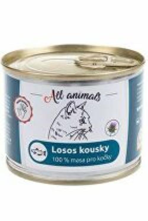 Kúsky lososa All Animals CAT 200g + Množstevná zľava