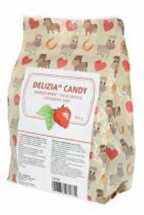 DELIZIA Cukríky, jahoda-mäta 600g