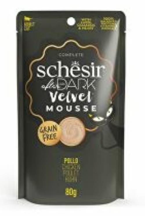 Schesir Cat pocket After Dark Velvet Mousse chicken 80g + Množstevná zľava