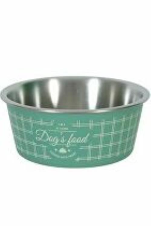 Nerezová miska pre psov FOOD DOG 400ml zelená Zolux