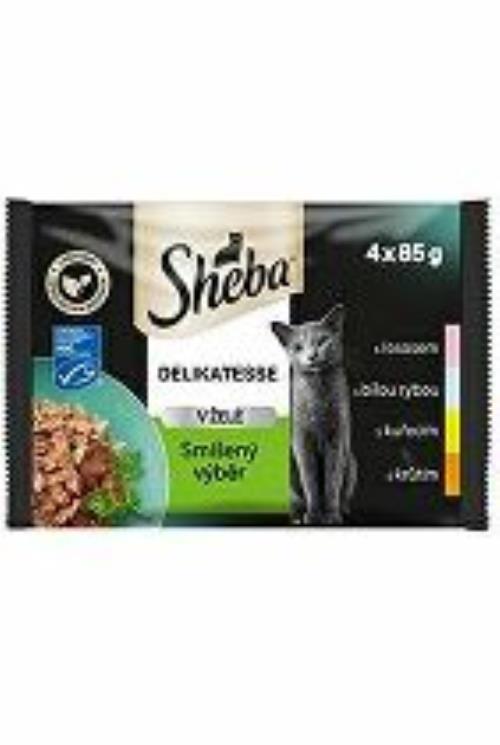 Sheba Pocket Mix výber v želé 4x85g