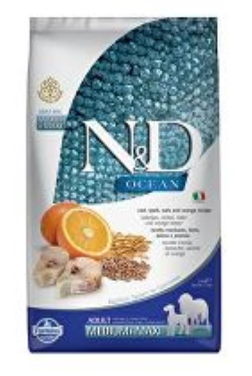 N&D OCEAN DOG LG Adult M/L Codfish & Orange 2,5kg